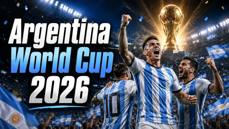 Lionel Messi leading Argentina World Cup 2026 group match on the field.