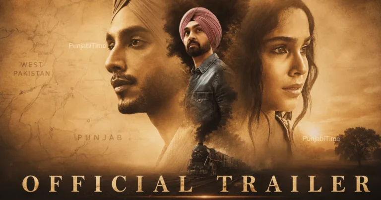 Diljit Dosanjh Film: cinema screen representing the Main Vaapas Aaunga trailer release