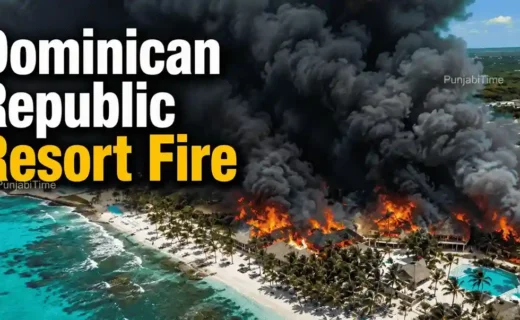 Dominican Republic Resort Fire ਦੌਰਾਨ ਬੀਚ ਹੋਟਲ ਵਿੱਚੋਂ ਉੱਠਦਾ ਧੂੰਆ