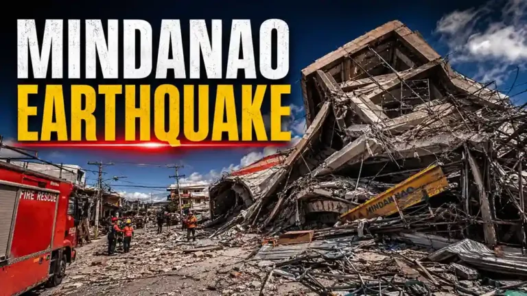 Mindanao Earthquake damage and rescue work in southern Philippines.