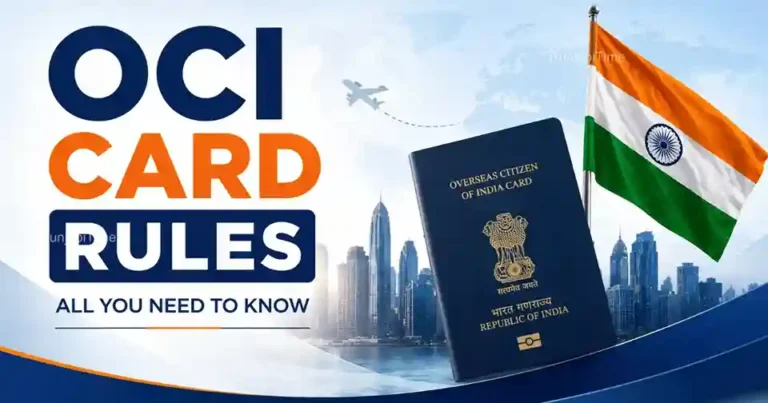 OCI Card Rules 2026 ਨੂੰ ਦਰਸਾਉਂਦੀ ਭਾਰਤੀ OCI ਕਾਰਡ ਦੀ ਤਸਵੀਰ।