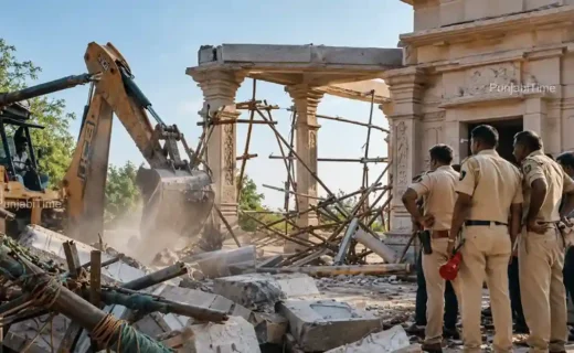 Parbhani Temple Collapse rescue operation at Yashwadi Hanuman temple Maharashtra.