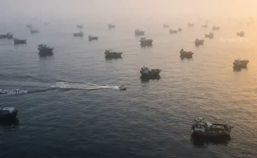 Strait of Hormuz ਜਲ-ਮਾਰਗ ਵਿੱਚੋਂ ਲੰਘਦੇ ਤੇਲ ਟੈਂਕਰ ਅਤੇ ਖਾੜੀ ਖੇਤਰ ਦਾ ਨਕਸ਼ਾ।