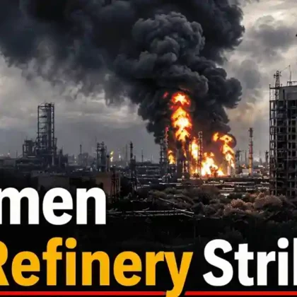 Tyumen oil refinery ਉੱਤੇ ਯੂਕਰੇਨੀ ਡ੍ਰੋਨ ਹਮਲੇ ਨੂੰ ਦਰਸਾਉਂਦੀ ਤਸਵੀਰ।