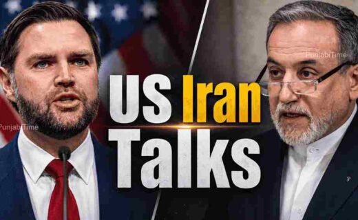 US Iran talks — ਸਵਿਟਜ਼ਰਲੈਂਡ ਵਿੱਚ ਅਮਰੀਕਾ-ਈਰਾਨ ਵਫ਼ਦਾਂ ਦੀ ਮੁਲਾਕਾਤ ਦੀ ਤਸਵੀਰ।