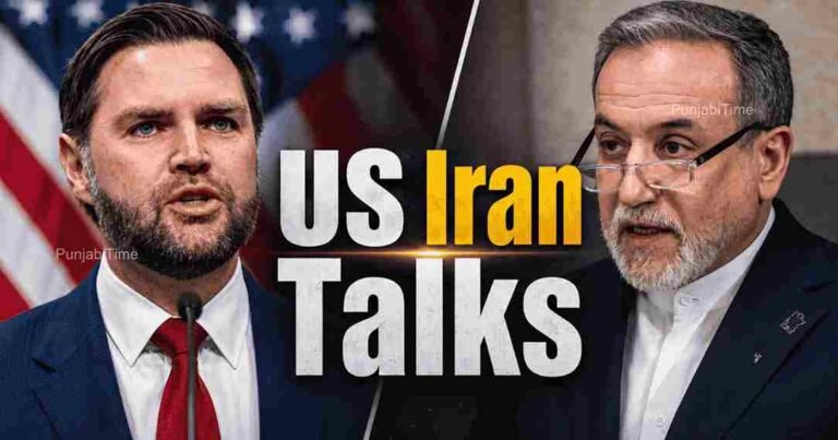 US Iran talks — ਸਵਿਟਜ਼ਰਲੈਂਡ ਵਿੱਚ ਅਮਰੀਕਾ-ਈਰਾਨ ਵਫ਼ਦਾਂ ਦੀ ਮੁਲਾਕਾਤ ਦੀ ਤਸਵੀਰ।