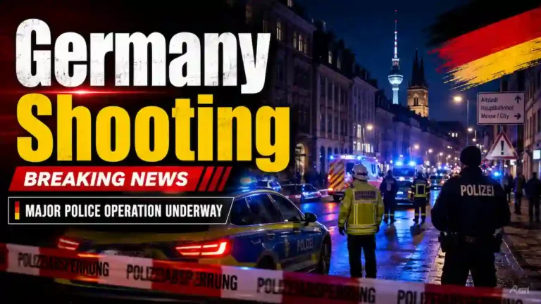 Germany Shooting ਨਾਲ ਜੁੜੀ ਪ੍ਰਤੀਕਾਤਮਕ ਤਸਵੀਰ, ਜਿਸ ਵਿੱਚ ਪੁਲਿਸ ਦੀ ਕਾਰਵਾਈ ਦਰਸਾਈ ਗਈ ਹੈ।