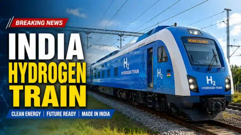 India Hydrogen Train ਜੀਂਦ-ਸੋਨੀਪਤ ਸੈਕਸ਼ਨ ਉੱਤੇ ਟ੍ਰਾਇਲ ਦੌਰਾਨ।