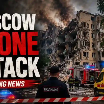 Moscow Drone Attack ਦੌਰਾਨ ਮਾਸਕੋ ਖੇਤਰ ਵਿੱਚ ਹਵਾਈ ਰੱਖਿਆਵਾਂ ਤੇ ਡਰੋਨ ਹਮਲੇ ਦਾ ਦ੍ਰਿਸ਼।