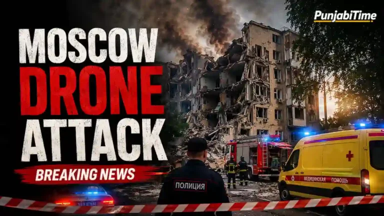 Moscow Drone Attack ਦੌਰਾਨ ਮਾਸਕੋ ਖੇਤਰ ਵਿੱਚ ਹਵਾਈ ਰੱਖਿਆਵਾਂ ਤੇ ਡਰੋਨ ਹਮਲੇ ਦਾ ਦ੍ਰਿਸ਼।