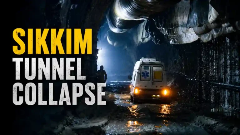 Sikkim Tunnel Collapse ਤੋਂ ਬਾਅਦ ਬਚਾਅ ਕਾਰਜ।