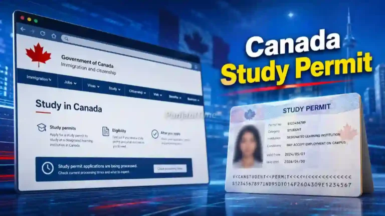 Canada Study-Permitdecline for Indian students shown through study abroad consultancy banners in Punjab.