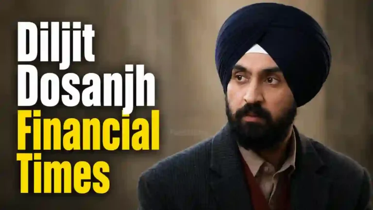 Diljit Dosanjh Financial Times ਕਵਰੇਜ — ਸਟੇਜ ਉੱਤੇ ਦਿਲਜੀਤ ਦੋਸਾਂਝ।