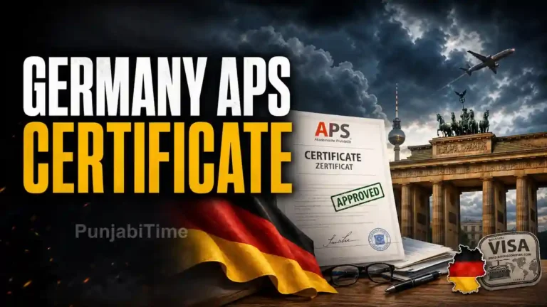 Germany APS Certificate ਲਈ ਦਸਤਾਵੇਜ਼ ਤਿਆਰ ਕਰਦਾ ਭਾਰਤੀ ਵਿਦਿਆਰਥੀ।