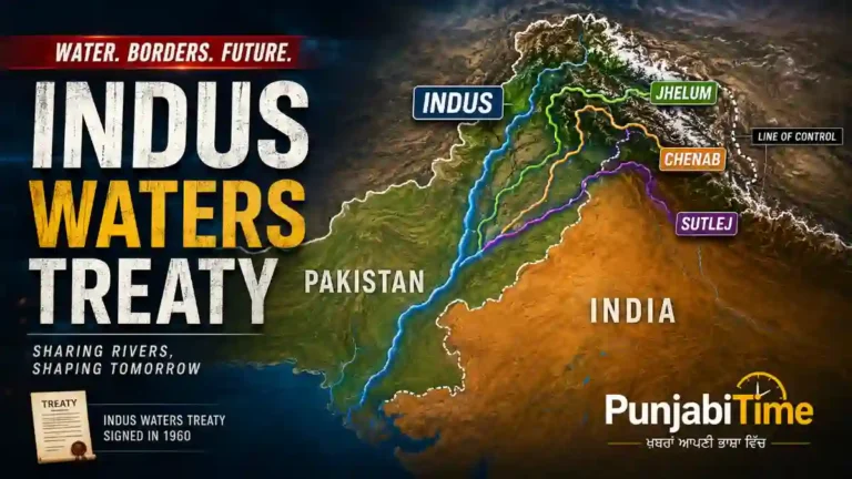 Indus Waters Treaty ਨੂੰ ਲੈ ਕੇ ਭਾਰਤ-ਪਾਕਿ ਤਣਾਅ ਦਰਸਾਉਂਦੀ ਦਰਿਆ ਦੀ ਤਸਵੀਰ।