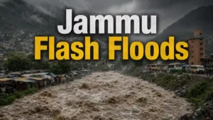 Jammu Flash Floods ਕਾਰਨ ਪਾਣੀ ਵਿੱਚ ਡੁੱਬੀਆਂ ਸੜਕਾਂ ਅਤੇ ਰਾਹਤ ਕੰਮ ਦਾ ਦ੍ਰਿਸ਼