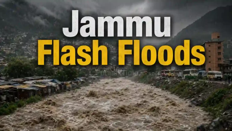 Jammu Flash Floods ਕਾਰਨ ਪਾਣੀ ਵਿੱਚ ਡੁੱਬੀਆਂ ਸੜਕਾਂ ਅਤੇ ਰਾਹਤ ਕੰਮ ਦਾ ਦ੍ਰਿਸ਼