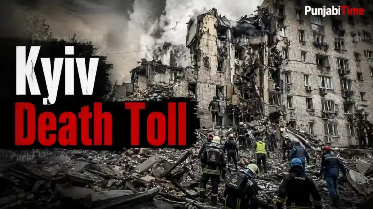 Kyiv Death Toll ਹਮਲੇ ਮਗਰੋਂ ਤਬਾਹ ਇਮਾਰਤ ਦੀ ਪ੍ਰਤੀਕਾਤਮਕ ਤਸਵੀਰ।