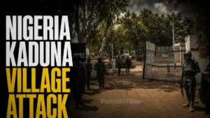 Nigeria Kaduna Village Attack ਤੋਂ ਬਾਅਦ ਸੁੰਨਸਾਨ ਪੇਂਡੂ ਰਸਤਾ।