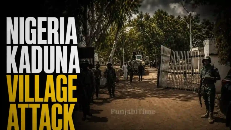 Nigeria Kaduna Village Attack ਤੋਂ ਬਾਅਦ ਸੁੰਨਸਾਨ ਪੇਂਡੂ ਰਸਤਾ।