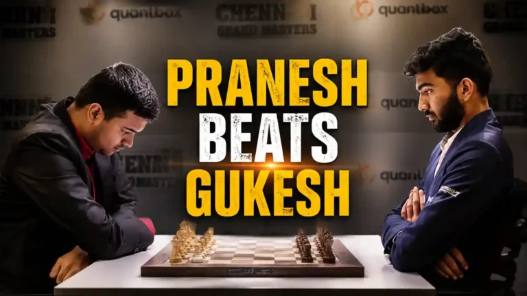 Pranesh Beats Gukesh ਮੌਕੇ ਪ੍ਰਣੇਸ਼ ਐਮ ਚੈਸ ਦੀ ਬਾਜ਼ੀ ਖੇਡਦਾ ਹੋਇਆ (ਪ੍ਰਤੀਕਾਤਮਕ ਤਸਵੀਰ)।