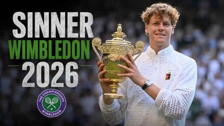 Sinner Wimbledon 2026 ਫਾਈਨਲ ਜਿੱਤਣ ਮਗਰੋਂ ਖਿਤਾਬ ਨਾਲ ਜੈਨਿਕ ਸਿਨਰ ਦੀ ਪ੍ਰਤੀਕਾਤਮਕ ਤਸਵੀਰ।