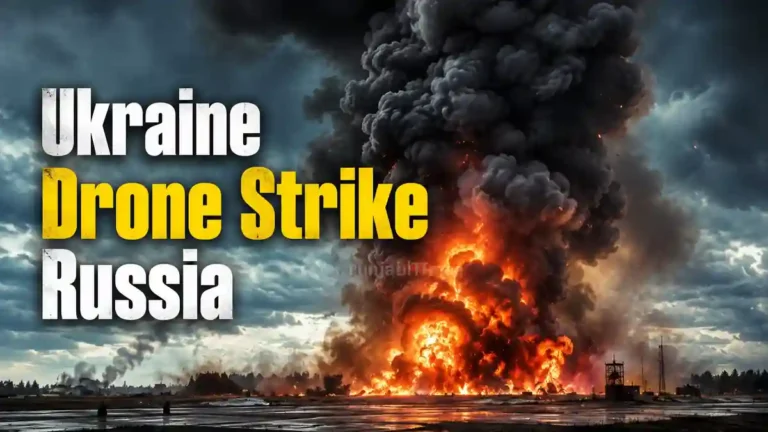 Ukraine Drone Strike Russia ਖ਼ਬਰ ਲਈ ਲੌਜਿਸਟਿਕ ਗੁਦਾਮ ਤੇ ਡਰੋਨ ਦੀ ਪ੍ਰਤੀਕਾਤਮਕ ਤਸਵੀਰ।