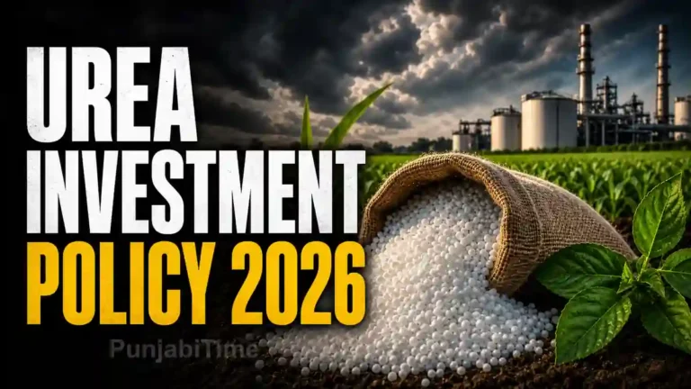 Urea Investment Policy 2026 ਤਹਿਤ ਖੇਤ ਵਿੱਚ ਯੂਰੀਆ ਖਾਦ ਦੀਆਂ ਬੋਰੀਆਂ।