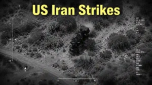 US-Iran Strikes ਬਾਰੇ ਮੱਧ-ਪੂਰਬ ਤਣਾਅ ਦਾ ਪ੍ਰਤੀਕਾਤਮਕ ਦ੍ਰਿਸ਼।