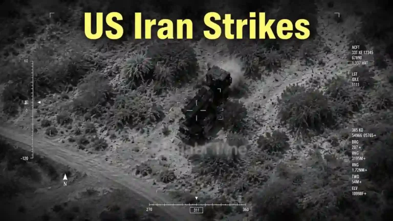 US-Iran Strikes ਬਾਰੇ ਮੱਧ-ਪੂਰਬ ਤਣਾਅ ਦਾ ਪ੍ਰਤੀਕਾਤਮਕ ਦ੍ਰਿਸ਼।
