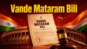 Vande Mataram Bill ਬਾਰੇ ਰਾਜ ਸਭਾ ਵਿੱਚ ਬਹਿਸ ਦਾ ਪ੍ਰਤੀਕਾਤਮਕ ਦ੍ਰਿਸ਼।