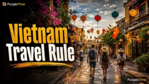 Vietnam Travel Rule ਤਹਿਤ ਏਅਰਪੋਰਟ ਉੱਤੇ ਹੈਲਥ ਡਿਕਲੇਰੇਸ਼ਨ ਭਰਦਾ ਯਾਤਰੀ।