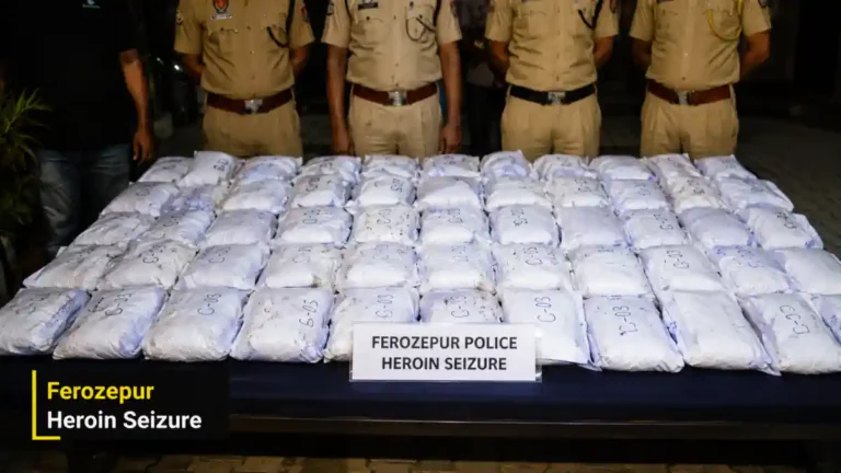 Ferozepur heroin seizure ਦੌਰਾਨ ANTF ਵੱਲੋਂ ਬਰਾਮਦ ਹੈਰੋਇਨ