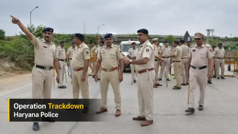 Operation Trackdown Haryana Police ਮੁਹਿੰਮ ਤਹਿਤ ਹਰਿਆਣਾ ਪੁਲਿਸ ਦੀ ਗ੍ਰਿਫ਼ਤਾਰੀ ਕਾਰਵਾਈ ਨੂੰ ਦਰਸਾਉਂਦੀ ਪ੍ਰਤੀਕਾਤਮਕ ਤਸਵੀਰ।