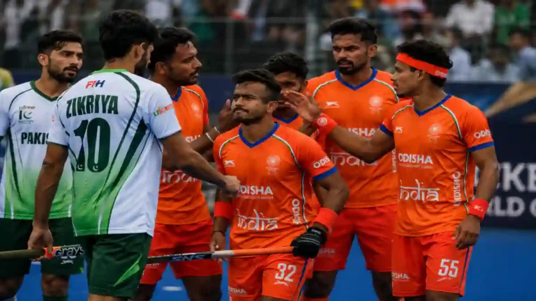 India Pakistan Hockey World Cup — ਐਮਸਟਲਵੀਨ ਵਿੱਚ ਪੂਲ ਡੀ ਮੁਕਾਬਲੇ ਦਾ ਦ੍ਰਿਸ਼