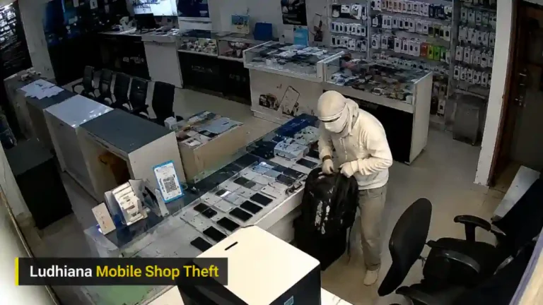 Ludhiana Mobile Shop Theft: ਘੁਮਾਰ ਮੰਡੀ ਦੀ ਮੋਬਾਈਲ ਦੁਕਾਨ ਵਿੱਚ ਚੋਰੀ ਮਾਮਲੇ ਦੀ ਤਸਵੀਰ
