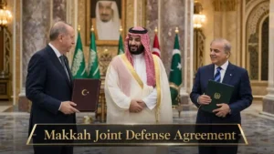 Makkah Joint Defense Agreement ’ਤੇ ਮੱਕਾ ਦੇ ਅਲ-ਸਫ਼ਾ ਮਹਿਲ ਵਿੱਚ ਸਾਊਦੀ, ਤੁਰਕੀਏ ਤੇ ਪਾਕਿਸਤਾਨ ਦੇ ਆਗੂਆਂ ਦੇ ਦਸਤਖ਼ਤ