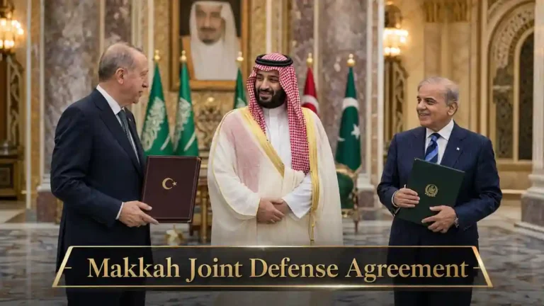 Makkah Joint Defense Agreement ’ਤੇ ਮੱਕਾ ਦੇ ਅਲ-ਸਫ਼ਾ ਮਹਿਲ ਵਿੱਚ ਸਾਊਦੀ, ਤੁਰਕੀਏ ਤੇ ਪਾਕਿਸਤਾਨ ਦੇ ਆਗੂਆਂ ਦੇ ਦਸਤਖ਼ਤ