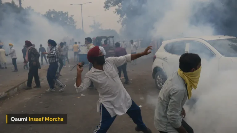 Qaumi Insaaf Morcha ਮੋਹਾਲੀ-ਚੰਡੀਗੜ੍ਹ ਸਰਹੱਦ ਉੱਤੇ ਪ੍ਰਦਰਸ਼ਨ