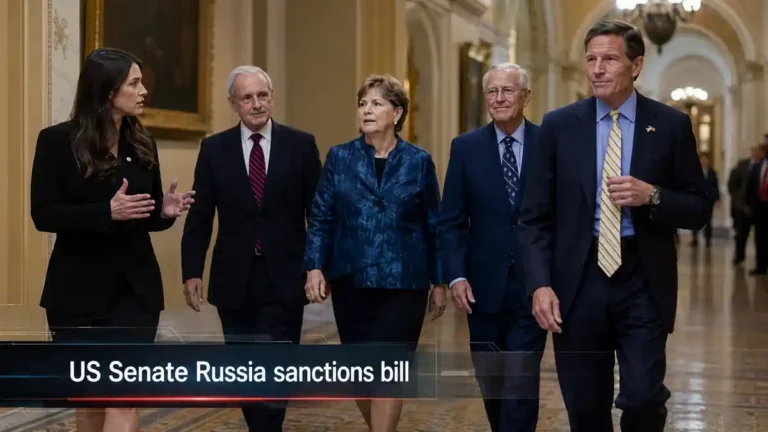 US Senate Russia sanctions bill ਉੱਤੇ ਵੋਟਿੰਗ ਦੌਰਾਨ ਅਮਰੀਕੀ ਸੈਨੇਟ ਦਾ ਚੈਂਬਰ