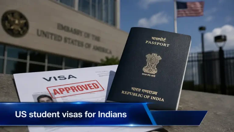 US student visas for Indians ਵਿੱਚ 62 ਫ਼ੀਸਦੀ ਗਿਰਾਵਟ ਬਾਰੇ CIS ਰਿਪੋਰਟ ਦੀ ਖ਼ਬਰ ਦਰਸਾਉਂਦੀ ਪ੍ਰਤੀਕਾਤਮਕ ਤਸਵੀਰ