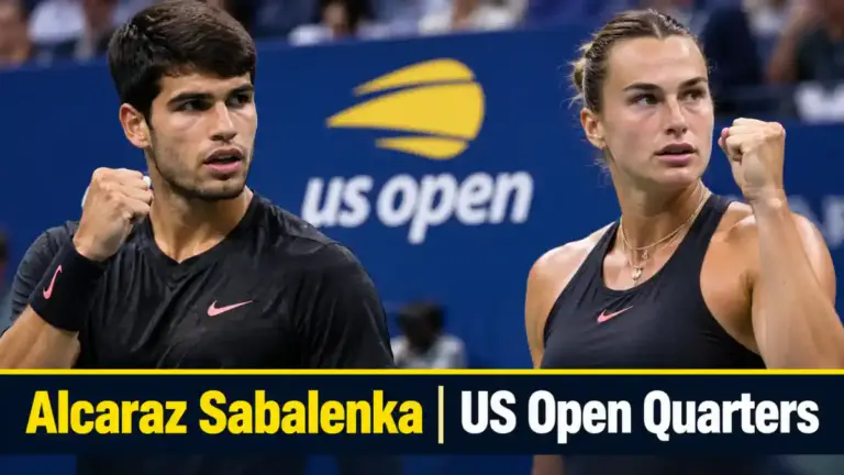 US Open ਵਿੱਚ Carlos Alcaraz ਅਤੇ Aryna Sabalenka ਦੀ ਕਵਾਰਟਰ ਫਾਈਨਲ ਮੁਹਿੰਮ ਨਾਲ ਜੁੜੀ ਤਸਵੀਰ