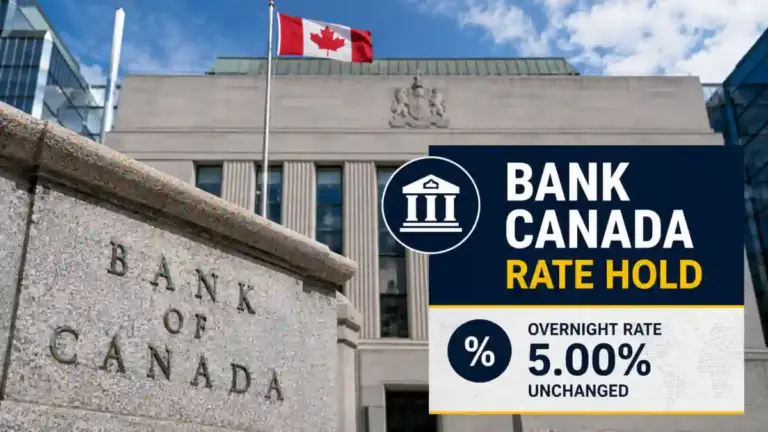 Bank of Canada ਦੀ ਨੀਤੀ ਦਰ ਬਾਰੇ ਐਲਾਨ ਨਾਲ ਜੁੜੀ ਬੈਂਕ ਦੀ ਪ੍ਰਤੀਕਾਤਮਕ ਤਸਵੀਰ