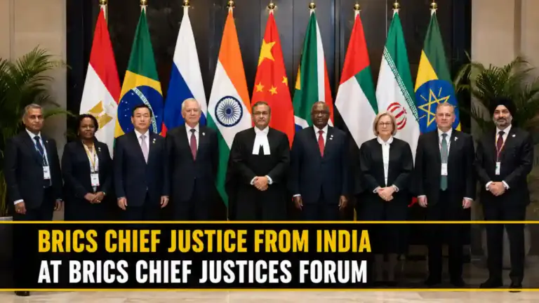 ਨਵੀਂ ਦਿੱਲੀ ਵਿੱਚ ਹੋਣ ਵਾਲੇ BRICS Chief Justices’ Forum ਨਾਲ ਜੁੜੀ ਨਿਆਂਇਕ ਬੈਠਕ ਦੀ ਪ੍ਰਤੀਕਾਤਮਕ ਤਸਵੀਰ