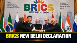 ਨਵੀਂ ਦਿੱਲੀ ਵਿੱਚ BRICS ਸੰਮੇਲਨ ਅਤੇ ਸਾਂਝੀ ਘੋਸ਼ਣਾ ਨਾਲ ਜੁੜੀ ਤਸਵੀਰ