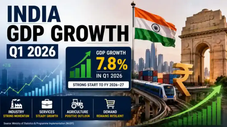 ਭਾਰਤ ਦੀ ਅਰਥਵਿਵਸਥਾ ਅਤੇ GDP ਵਾਧੇ ਨਾਲ ਸੰਬੰਧਿਤ ਖ਼ਬਰੀ ਤਸਵੀਰ