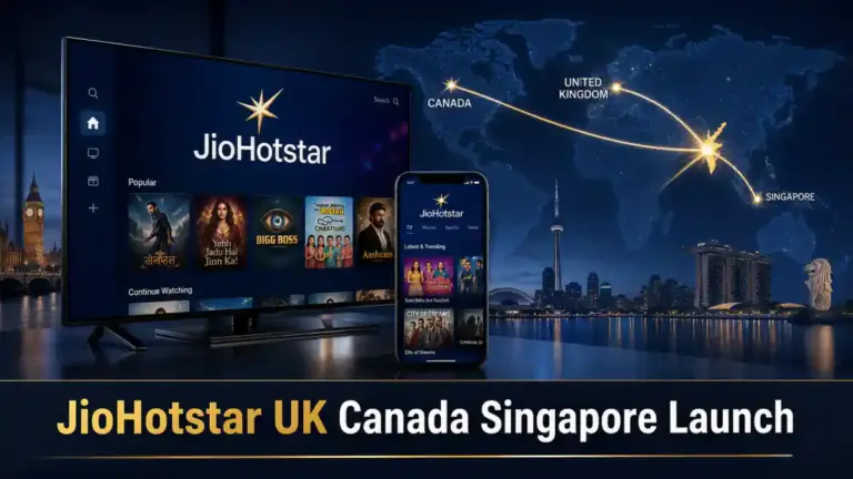 JioHotstar ਦੀ UK, Canada ਅਤੇ Singapore ਵਿੱਚ ਅੰਤਰਰਾਸ਼ਟਰੀ ਸਟ੍ਰੀਮਿੰਗ ਸੇਵਾ ਨਾਲ ਸੰਬੰਧਿਤ ਤਸਵੀਰ