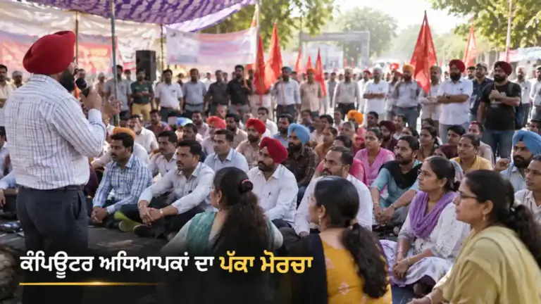 ਖ਼ਬਰ ਨਾਲ ਸੰਬੰਧਿਤ ਚਿੱਤਰ: ਸੰਗਰੂਰ ਵਿੱਚ ਕੰਪਿਊਟਰ ਅਧਿਆਪਕਾਂ ਦਾ ਪੱਕਾ ਮੋਰਚਾ