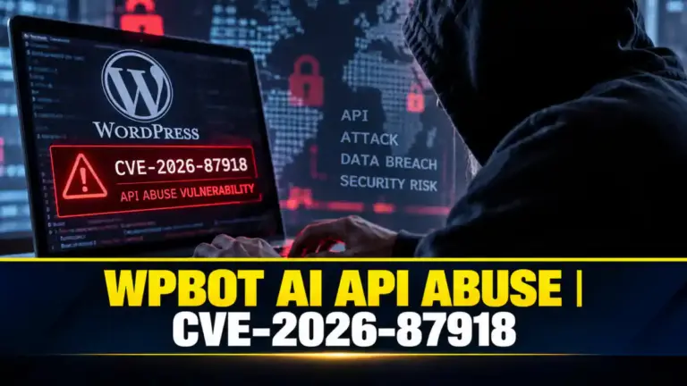 WPBot WordPress ਪਲੱਗਇਨ ਅਤੇ CVE-2026-87918 ਸੁਰੱਖਿਆ ਖਾਮੀ ਨਾਲ ਜੁੜੀ ਤਸਵੀਰ
