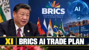 BRICS ਬੈਠਕ ਦੌਰਾਨ ਚੀਨ ਦੇ ਰਾਸ਼ਟਰਪਤੀ Xi Jinping ਨਾਲ ਜੁੜੀ ਤਸਵੀਰ।